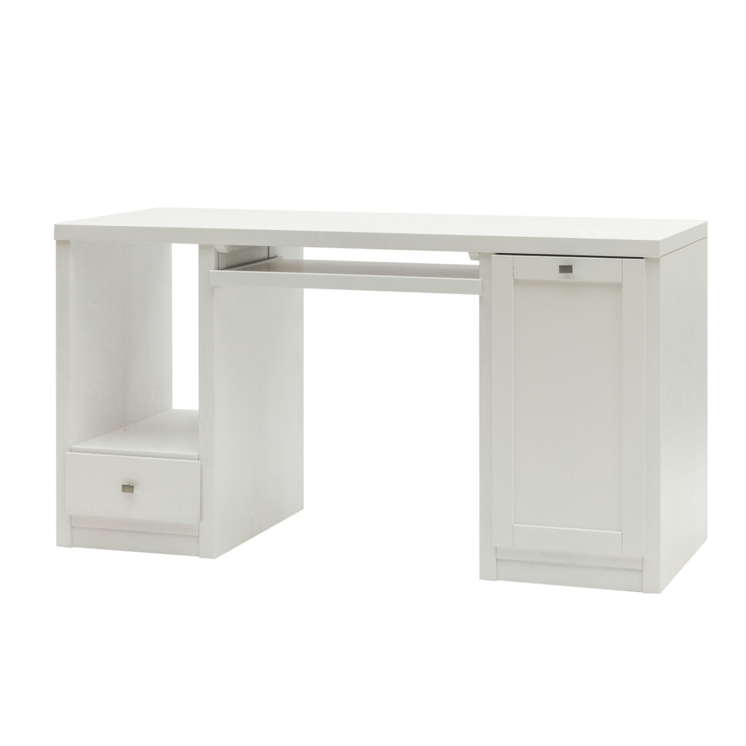 Scrivania Base Moderna In Legno Laccato Bianco