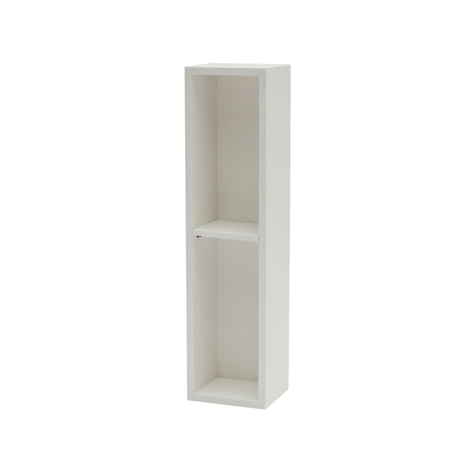 Mobile Box Rettangolare In Legno Colore Bianco Cm. 80x20 Con 2 Vani (disponibile anche in altri colori)