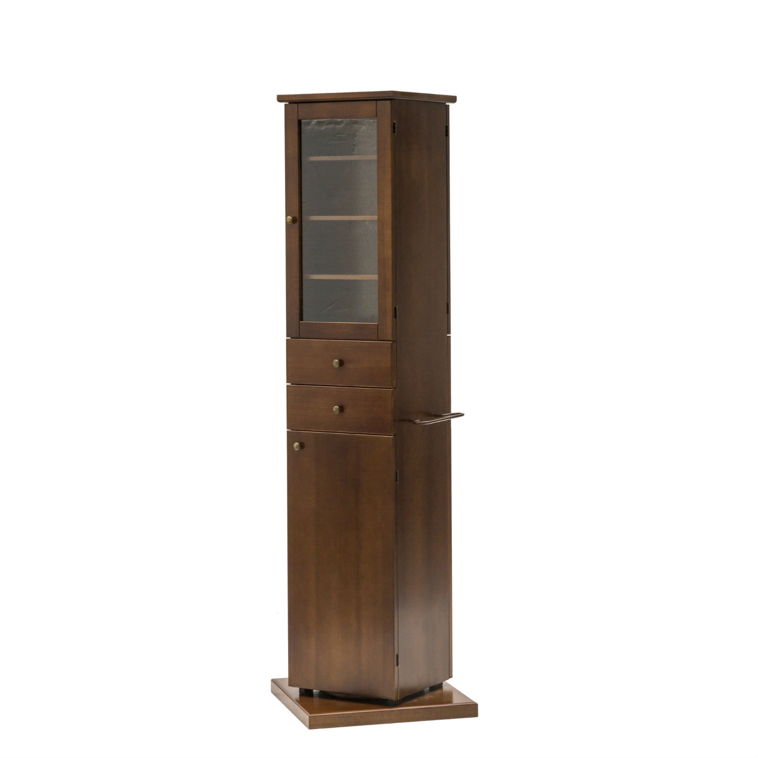 Mobile moderno a colonna girevole in legno colore noce con 2 ante ...