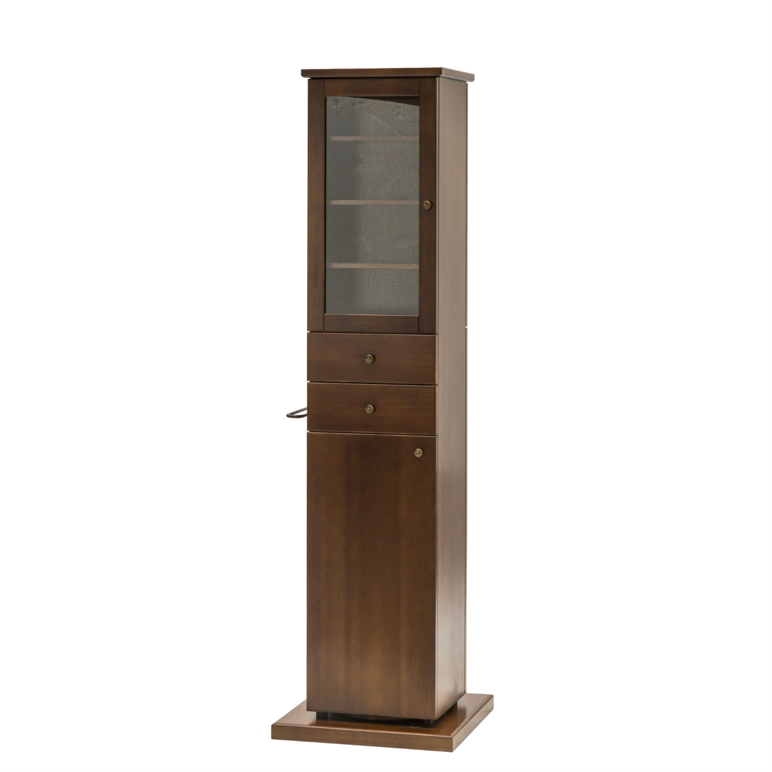 Mobile moderno a colonna girevole in legno colore noce con 2 ante ...