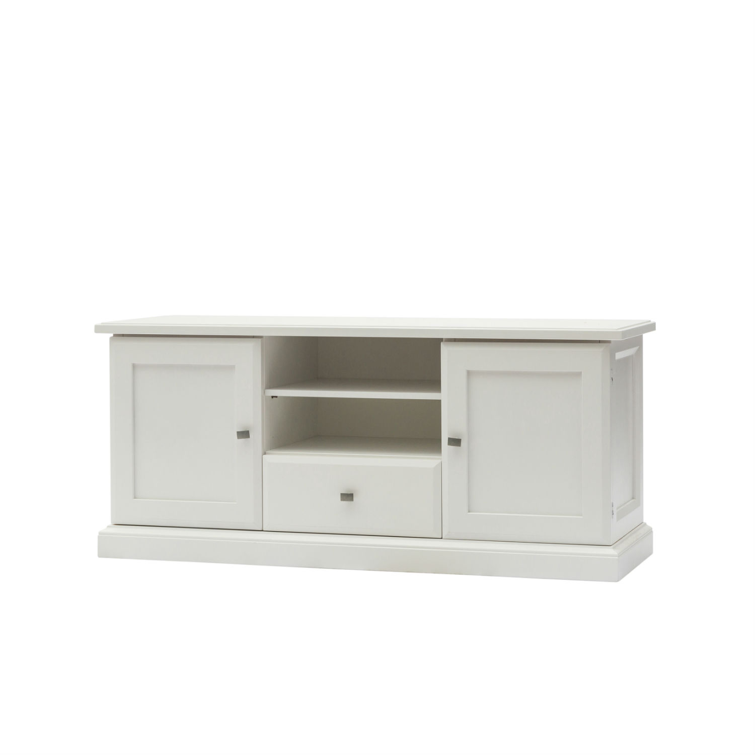Mobile Moderno Porta Tv In Legno Laccato Bianco A Due Ante E Cassetto (disponibile anche in altri colori)