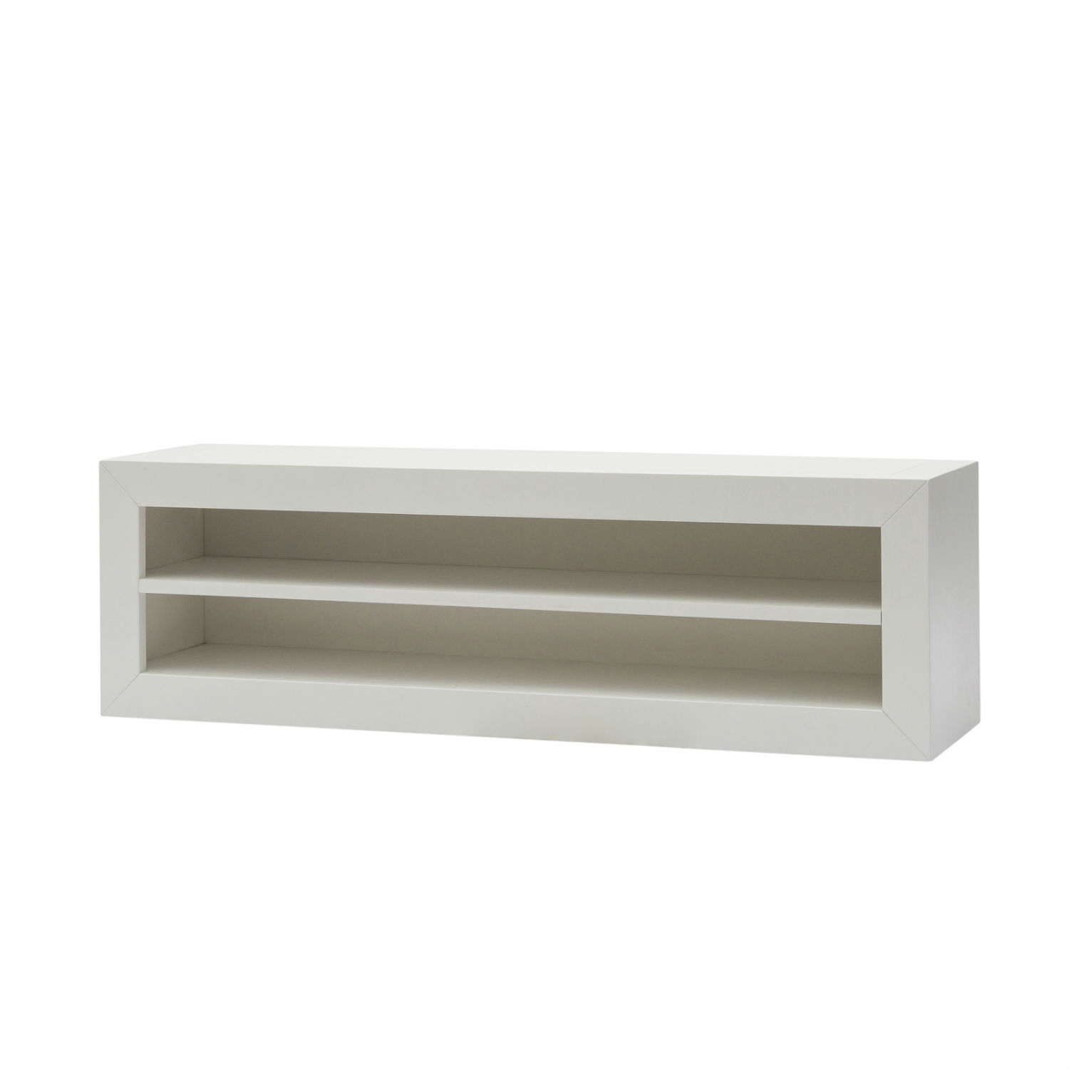 Pensile Moderno Porta TV In Legno Laccato Bianco Con 2 Vani (disponibile anche in altri colori)