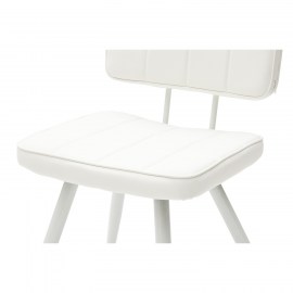 Sedia Moderna rivestita in Ecopelle Color Bianco