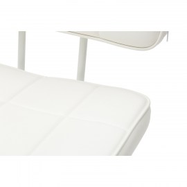 Sedia Moderna rivestita in Ecopelle Color Bianco