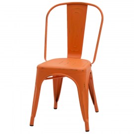 sedia-in-metallo-arancio-anticata