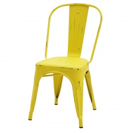 sedia-in-metallo-gialla-anticata