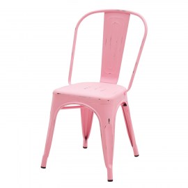 sedia-in-metallo-rosa-anticata