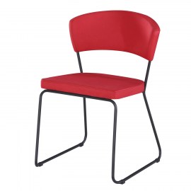 sedia-tessuto-rosso