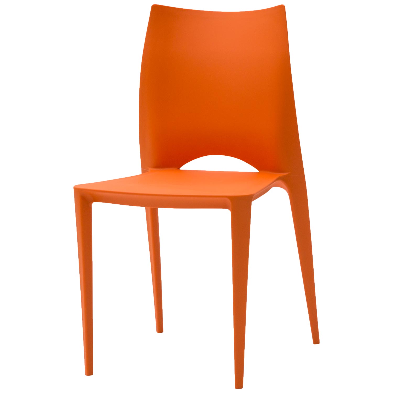 Sedia Moderna Impilabile Arancio 4 pezzi (disponibile anche in altri colori)