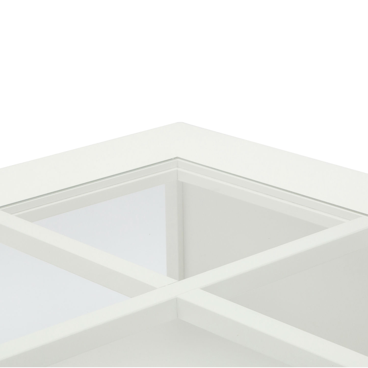 Tavolino moderno rettangolare da soggiorno in legno laccato bianco ...