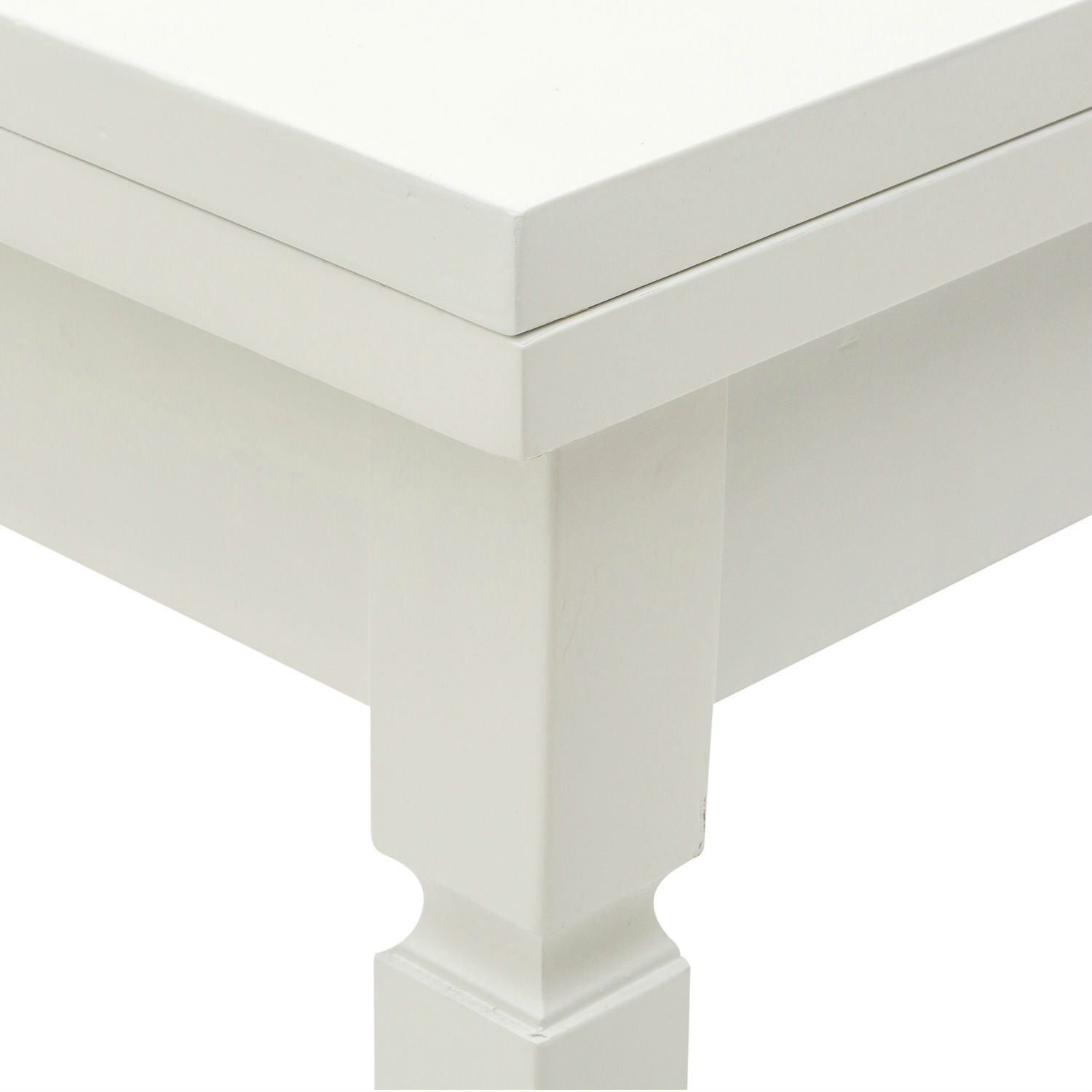 Tavolo vintage rettangolare apribile in legno laccato bianco ...