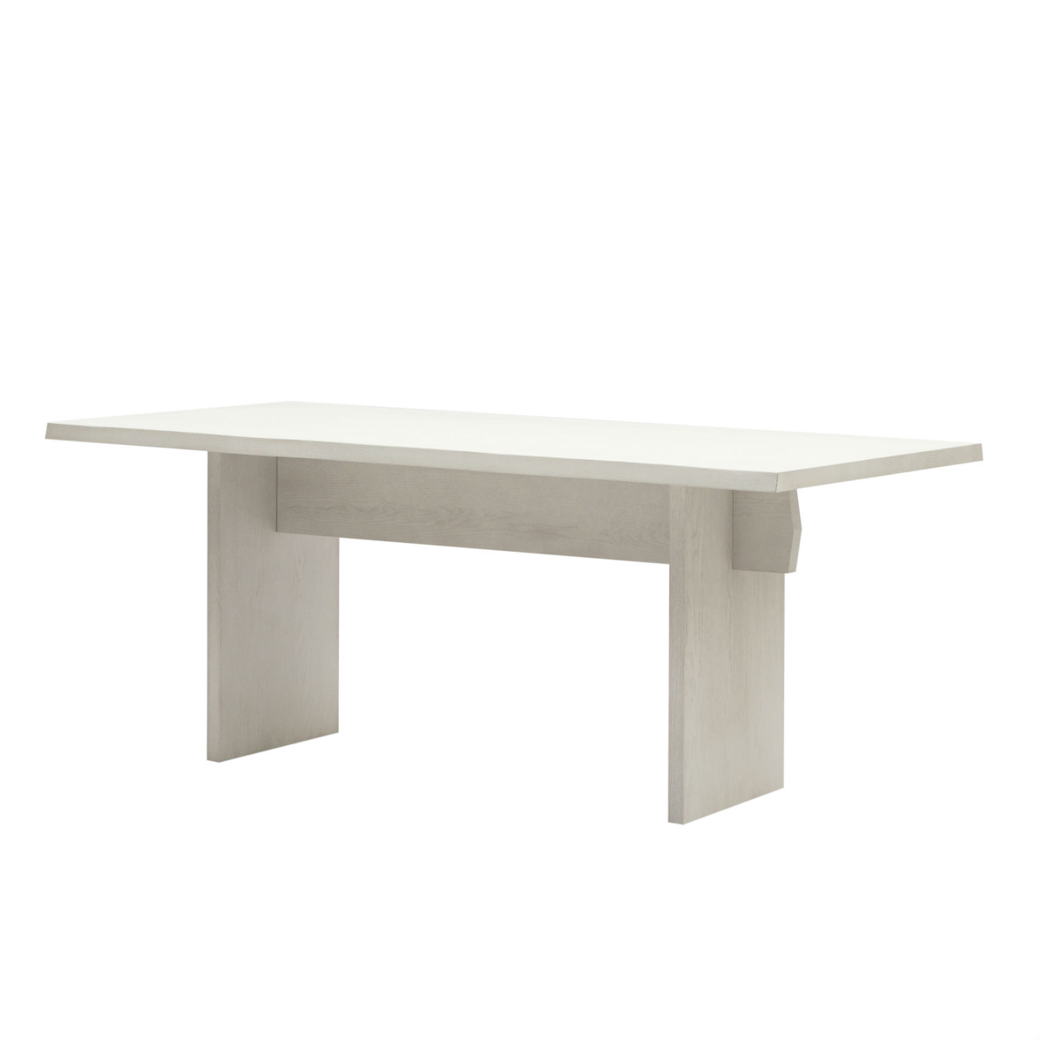 Tavolo Rettangolare Da Pranzo Con Struttura E Piano In Rovere Color Bianco Cm. 200 (disponibile anche in altri colori)